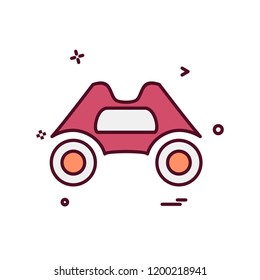 Binocular icon design vector