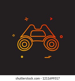 Binocular icon design vector