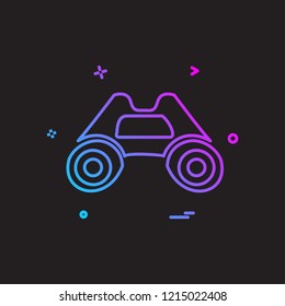 Binocular icon design vector