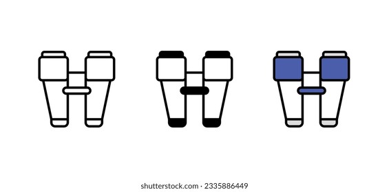 Binocular icon design with white background stock illustration