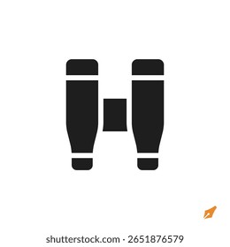 ícone binocular é projetado em um estilo visualmente atraente e facilmente reconhecível. É adequado para várias necessidades visuais, como aplicativos, apresentações, mídia digital ou outros projetos de design gráfico.
