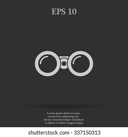 Binocular icon. Flat design style eps 10