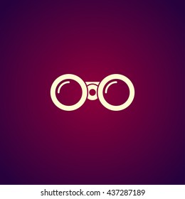 Binocular icon. Flat design style eps 10