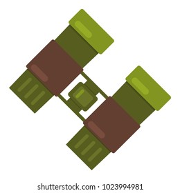 Binocular icon, flat style