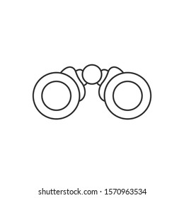 Binocular icon in flat style. Search vector illustration on white isolated background. Zoom business concept.