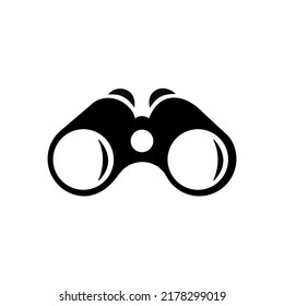 Binocular icon in flat style. Search vector illustration on white isolated background.
