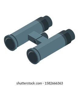 Binocular icon. Isometric of binocular vector icon for web design isolated on white background