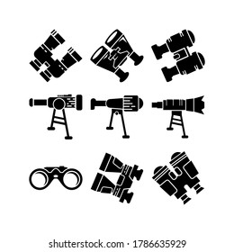 binocular icon or logo isolated sign symbol vector illustration - Collection of high quality black style vector icons
