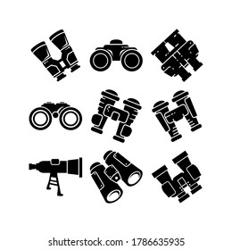 binocular icon or logo isolated sign symbol vector illustration - Collection of high quality black style vector icons
