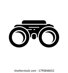 icono binocular o logotipo símbolo de signo aislado ilustración vectorial - iconos vectoriales de estilo negro de alta calidad
