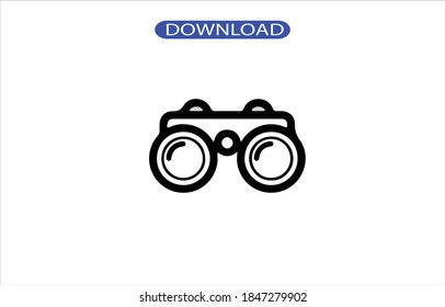 binocular icon or logo isolated sign symbol vector illustration - high quality black style vector icons.