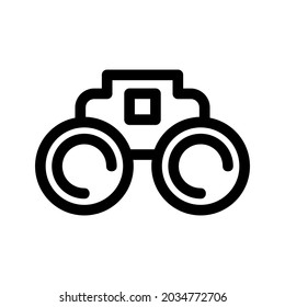 binocular icon or logo isolated sign symbol vector illustration - high quality black style vector icons
