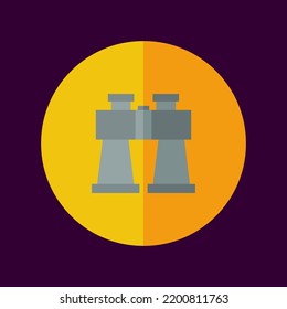 Binocular icon. Modern icon element illustration. Flat color icon. Futuristic icon for web, computer, technology. Vector eps 10