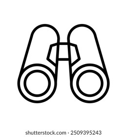 binocular icon. Outline style design isolated on white background