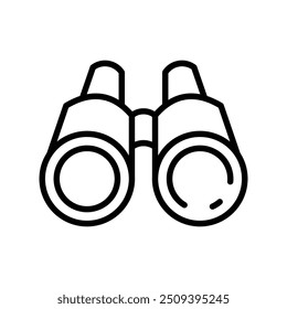 binocular icon. Outline style design isolated on white background