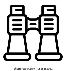 Binocular icon. Outline binocular vector icon for web design isolated on white background