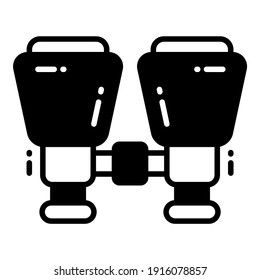 Binocular icon related Map location and navigation black icon. Traffic and travel vector icon.