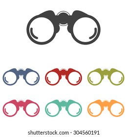 Binocular icon set vector illustration 