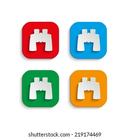 Binocular icon with shadow