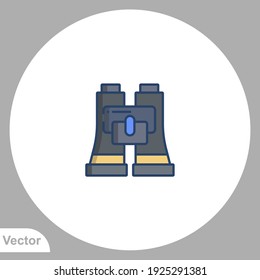 Binocular icon sign vector,Symbol, logo illustration for web and mobile