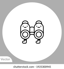 Binocular icon sign vector,Symbol, logo illustration for web and mobile