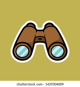 binocular icon sign.cartoon cute concept vector illustration