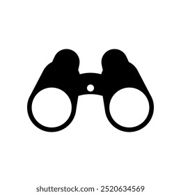 Binocular icon.  Binocular silhouette isolated on white background.