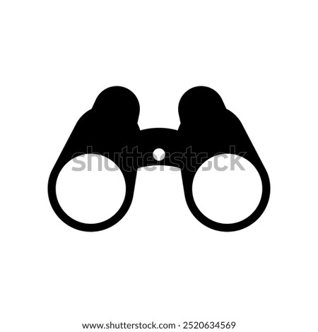 Binocular icon.  Binocular silhouette isolated on white background.