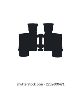 Binocular icon. Simple style hunting shop big sale poster background symbol. Binocular brand logo design element. Binocular t-shirt printing. Vector for sticker.
