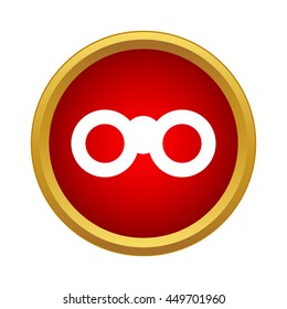 Binocular icon in simple style on a white background
