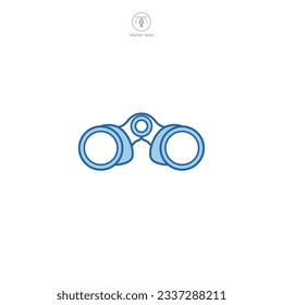 Binocular icon symbol vector illustration isolated on white background