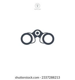 Binocular icon symbol vector illustration isolated on white background