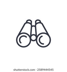 binocular icon symbol vector sign isolated on white background illustration for graphic and web design