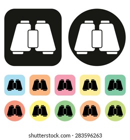 Binocular icon. Telescope icon. Vector