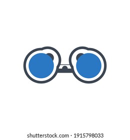 Binocular Icon. Travel Binocular, Camera Zoom, Camera Lens, Lens Binocular Icon.