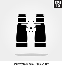 Binocular icon in trendy flat style isolated on grey background. Id card symbol for your design, logo, UI. Vector illustration, EPS10.