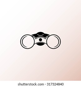 Binocular icon vector