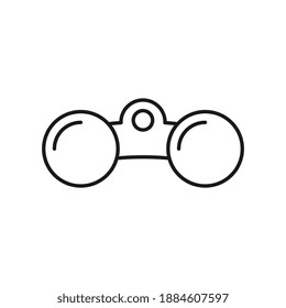 Binocular icon vector, filled flat design sign