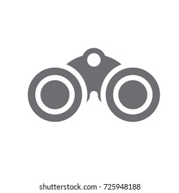 Binocular icon vector. Binocular glyph style design