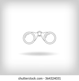 Binocular icon. Vector Illustration