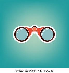 Binocular icon. Vector Illustration