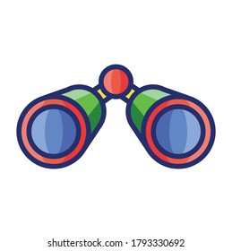 Diseño de ilustraciones vectoriales de iconos binoculares