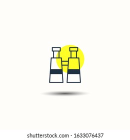 Binocular Icon Vector Illustration, vector illustration isolated on white background.