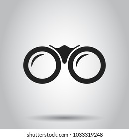 Binocular icon. Vector illustration on isolated background. Business concept binoculars explore pictogram.