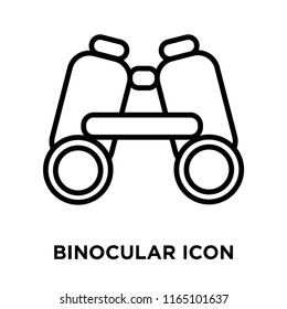 Binocular icon vector isolated on white background, Binocular transparent sign