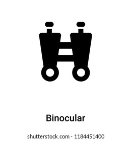 Binocular icon vector isolated on white background, logo concept of Binocular sign on transparent background, filled black symbol
