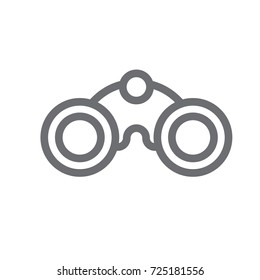 Binocular icon vector. Binocular outline style design