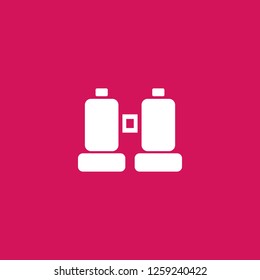 binocular icon vector. binocular sign on pink background. binocular icon for web and app
