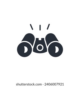 Binocular icon. vector.Editable stroke.linear style sign for use web design,logo.Symbol illustration.