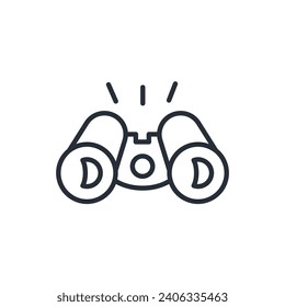 Binocular icon. vector.Editable stroke.linear style sign for use web design,logo.Symbol illustration.
